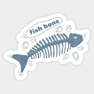 Fish bone Sticker